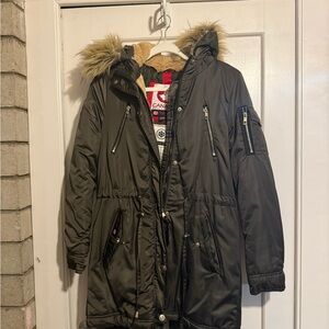 Canada Goose Olive Green Jacket with Beige Lining